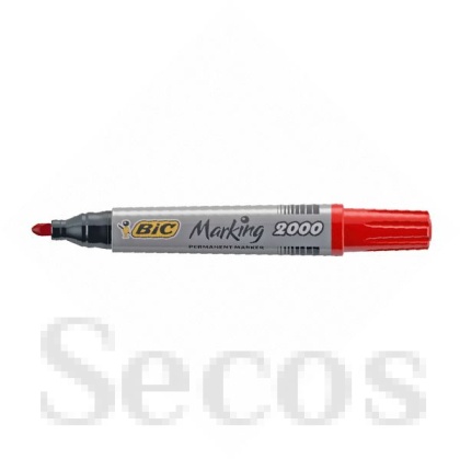 Перманентен маркер Bic 2000 Объл връх 1.7 mm Червен