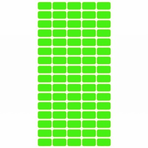 Етикети за цени 12x22 mm 80 етик./лист Зелен неон 10 листа