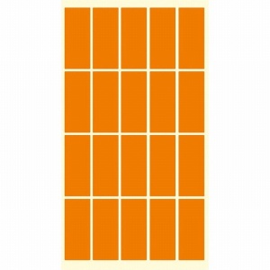Етикети за цени 21х51 mm 20 етик./лист Оранжев неон 10 листа