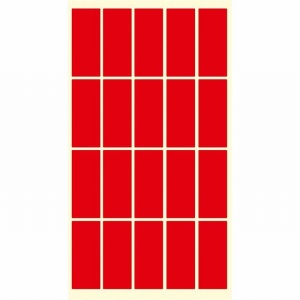Етикети за цени 21х51 mm 20 етик./лист Червен неон 10 листа