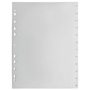 Разделител Картон A4, Януари-Декември