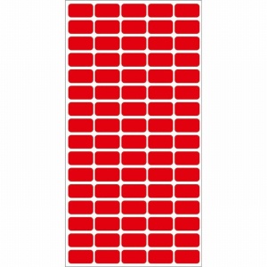 Етикети за цени 12x22 mm 80 етик./лист Червен неон