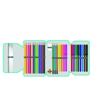 Несесер S-COOL с 1 цип, 32 части, LOVE