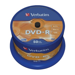 DVD-R Verbatim 16x 4.7 GB шпиндел 50 бр.